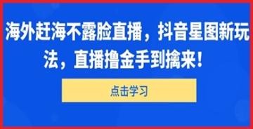 【创业好项目】抖音星图新玩法大揭秘：海外赶海不露脸直播如何成为你的赚钱利器？