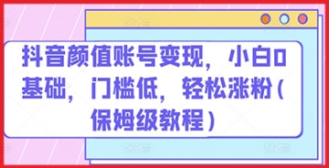 【创业好项目】零基础也能成为抖音红人？揭秘低门槛抖音颜值账号变现秘诀与快速增粉技巧！