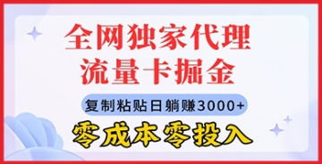 【创业好项目】揭秘全网独家代理流量卡：如何零成本掘金赚钱，轻松实现财富增长！