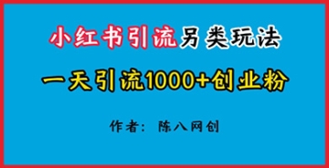 【创业好项目】2024小红书引流另类玩法，一天引流1000+创业粉