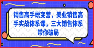 【创业好项目】美业销售高手实战体系课：突破传统销售模式，助您成为销售行业的领军人物！