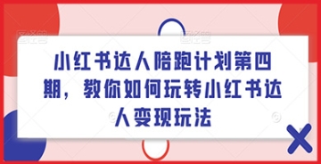 【创业好项目】小红书达人陪跑计划第四期：从基础到精通，教你如何玩转并成功赚钱！