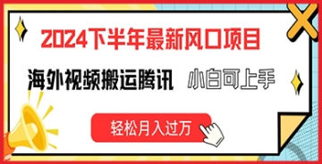 【创业好项目】2024下半年新风口，小白可上手的海外视频搬运项目，实现月入过万的秘诀。