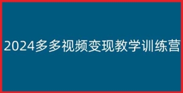 【创业好项目】学习新手保姆级教程，参加2024多多视频变现教学训练营，轻松掌握视频变现的诀窍！