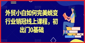 【创业好项目】外贸小白如何通过线上课程实现完美蜕变，从零到一成为行业销冠的全面攻略