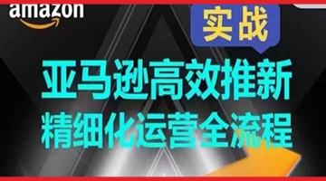 【创业好项目】亚马逊高效推新精细化运营全流程，全方位、快速拉升产品排名和销量!